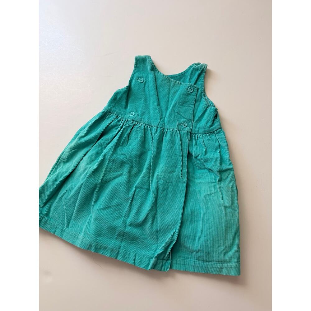 Baby Boden Farm Pinnie Dress - Teal Corduroy - 18-24 Months - Picture 6 of 9